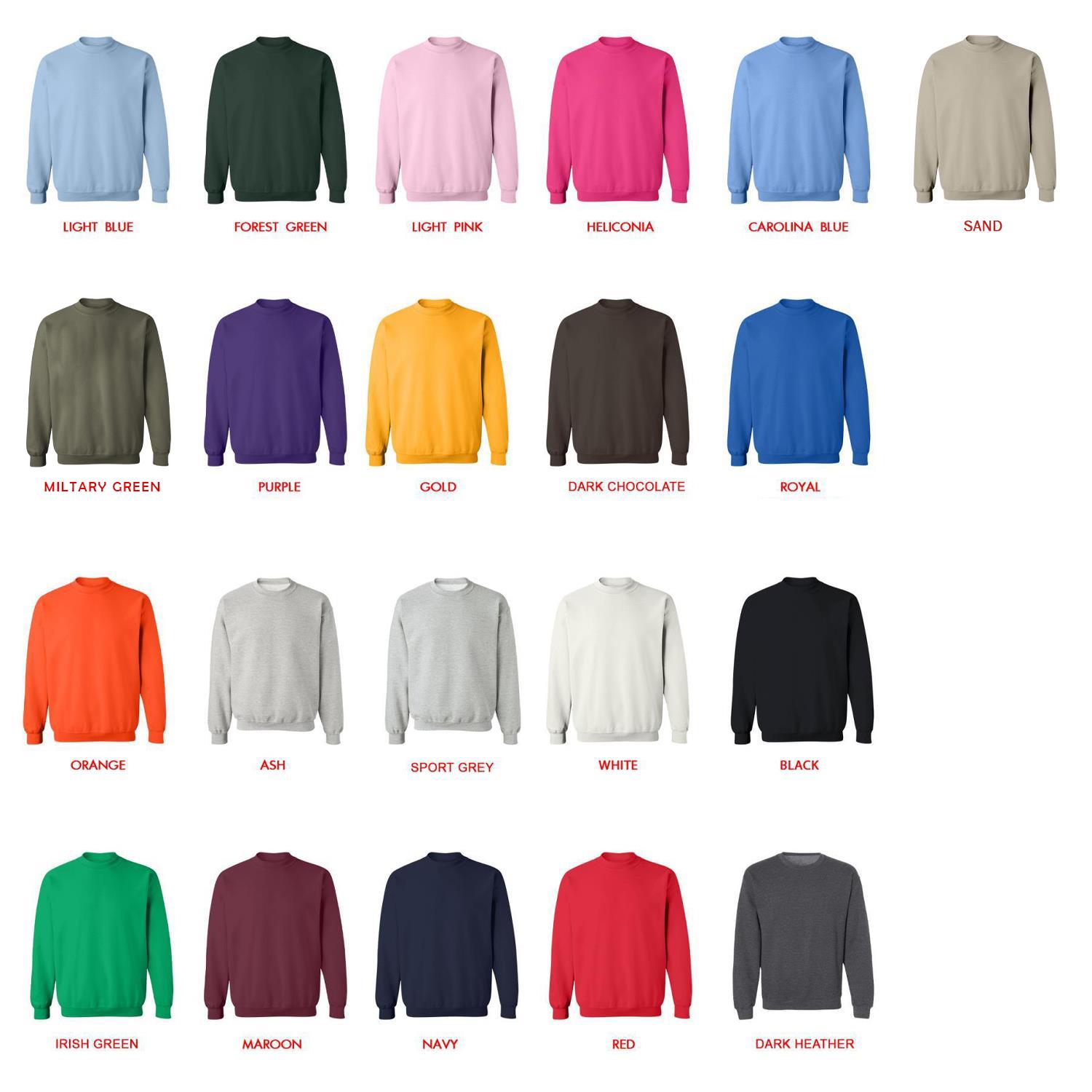 sweatshirt color chart - Akame Ga Kill Shop