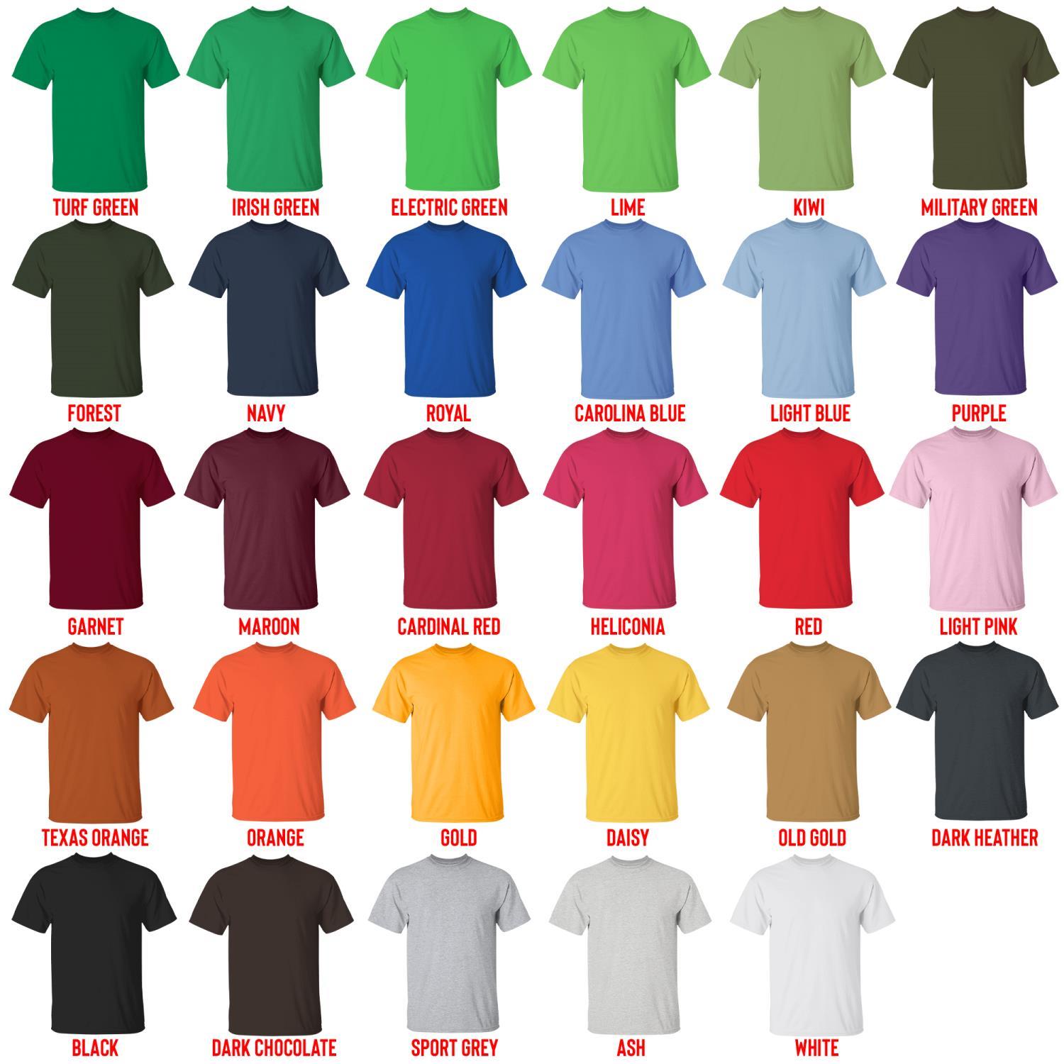 t shirt color chart - Akame Ga Kill Shop
