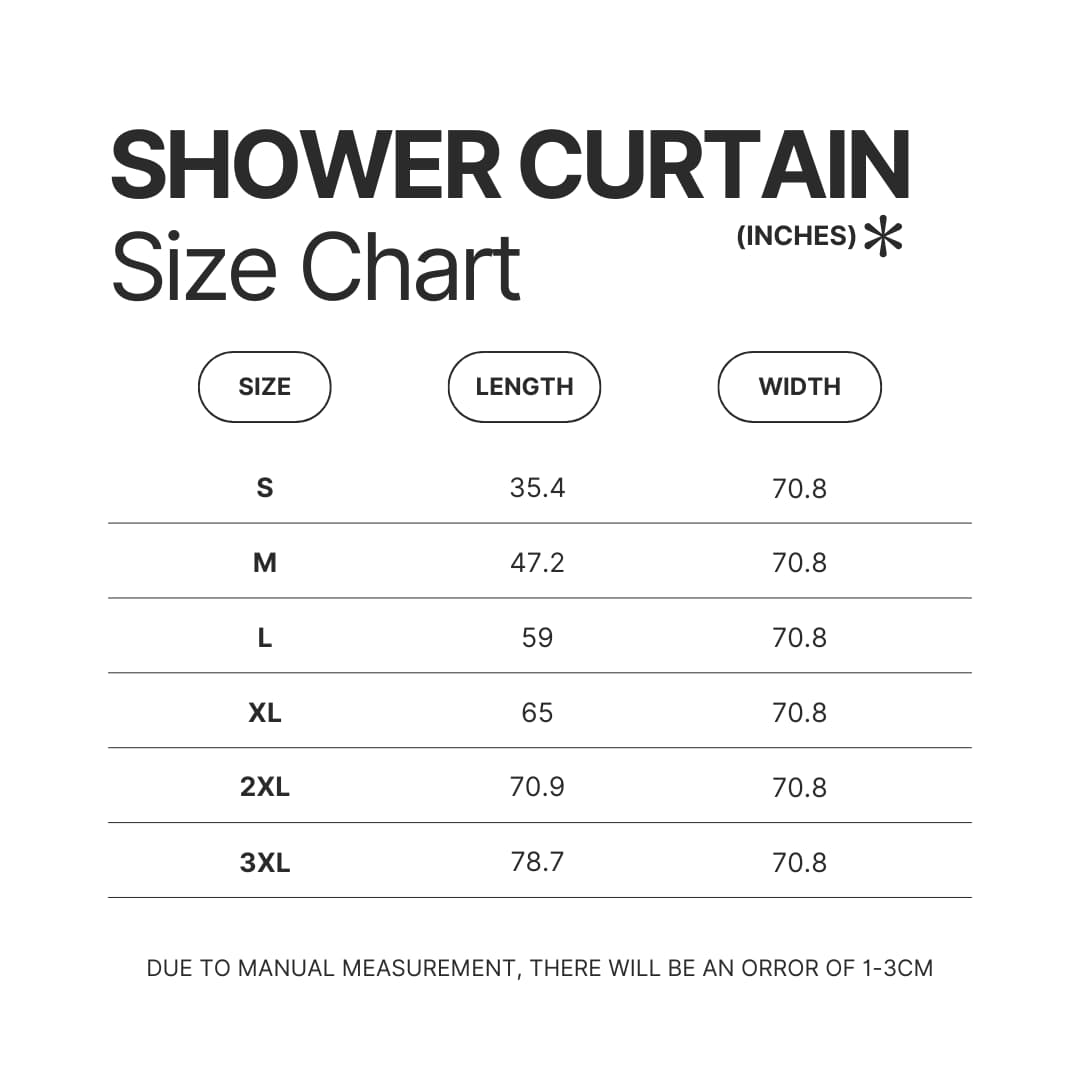 Shower Curtain Size Chart - Akame Ga Kill Shop