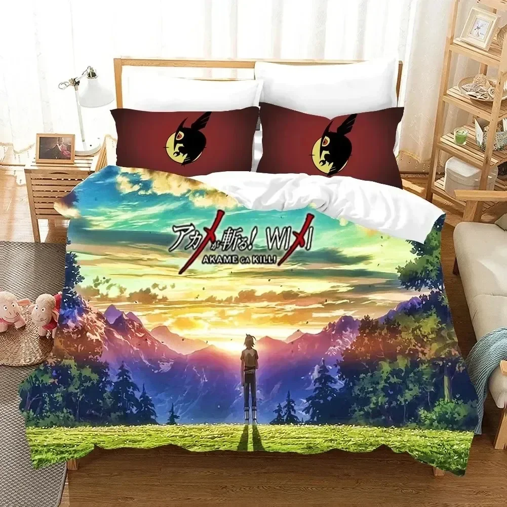 Luxury New 3D Print Akame ga KILL Bedding Set Anime Duvet