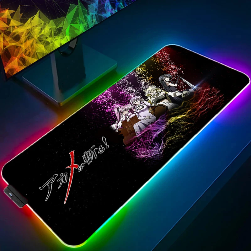 Akame ga Kill Colorful Logo RGB Mouse Pad