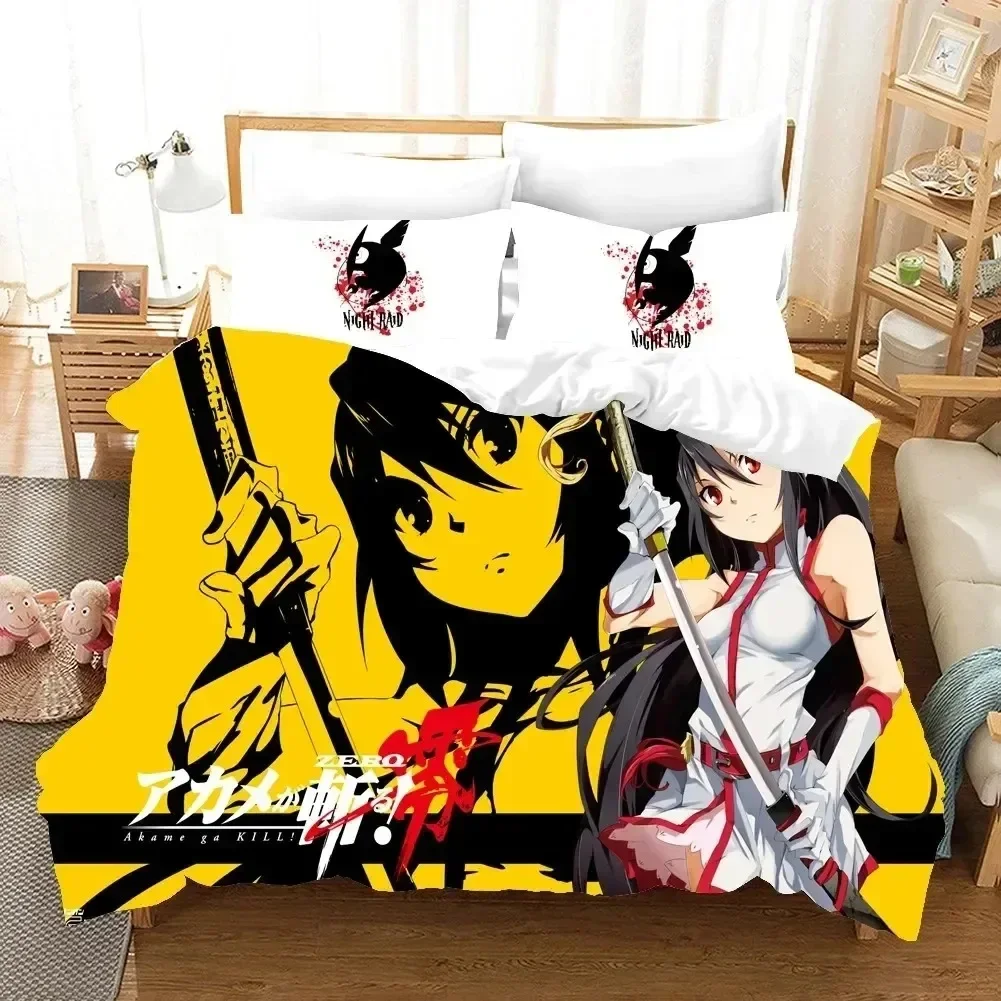Akame ga KILL Bedding Set Queen King Adult Kids Bedclothes