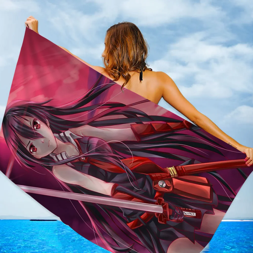 Akame Ga Kill Purple  Beach Towel