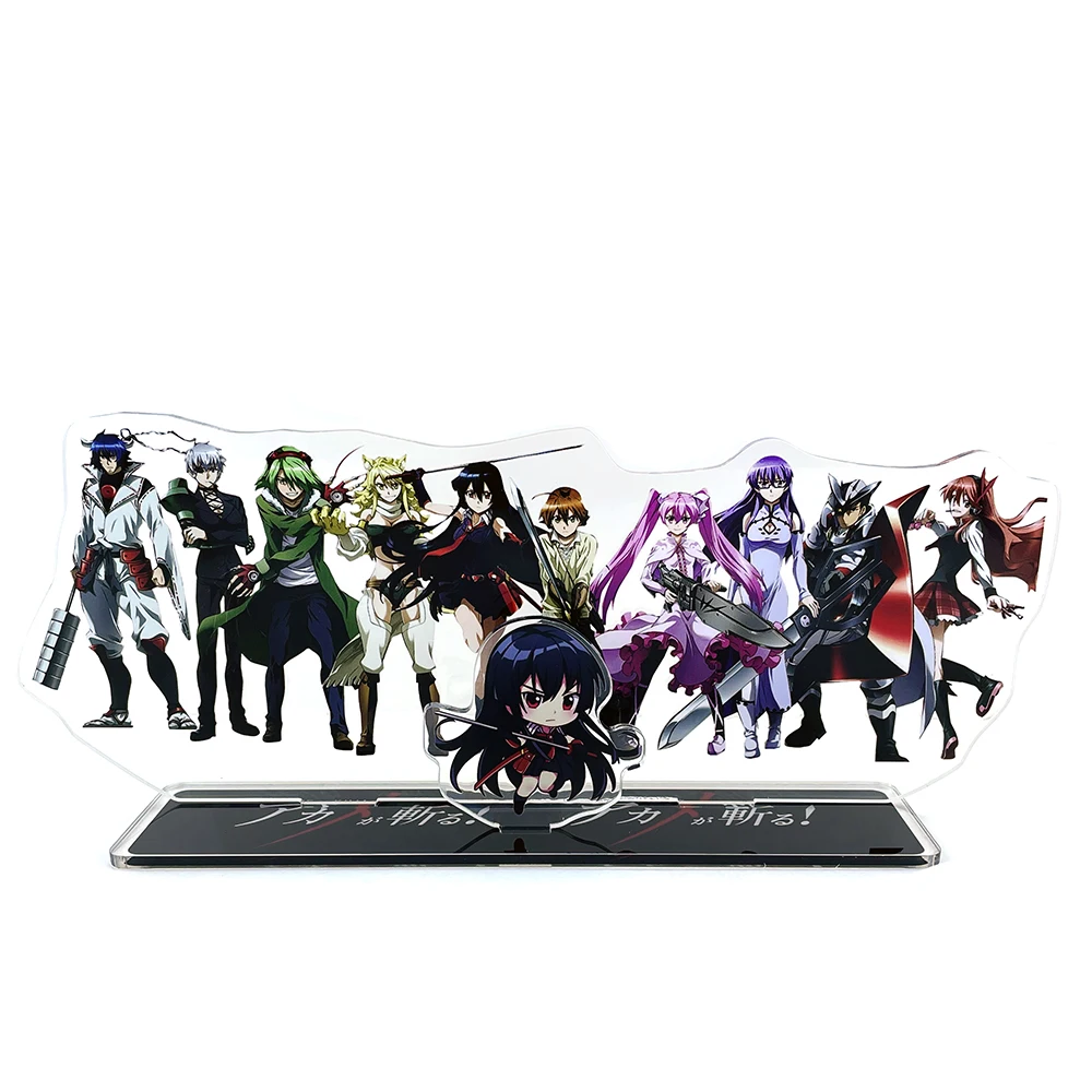 Akame group Mine Tatsumi Leone Esdeath Lubbock Chelsea Bulat acrylic stand figure model holder cake topper anime
