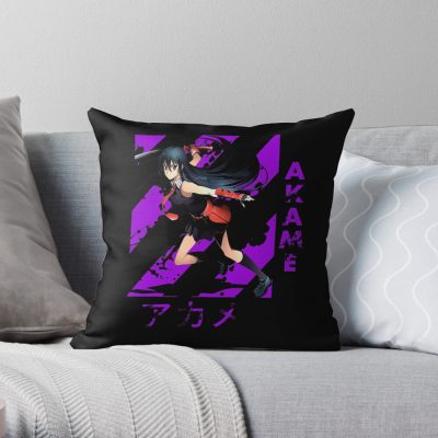 Dark Color Akame Throw Pillow
