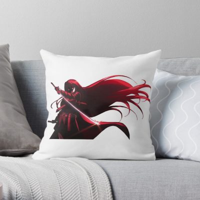 Anime Akame Ga Kill Red Throw Pillow