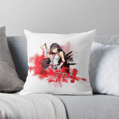 Akame Ga Kill Akame Watercolor Throw Pillow